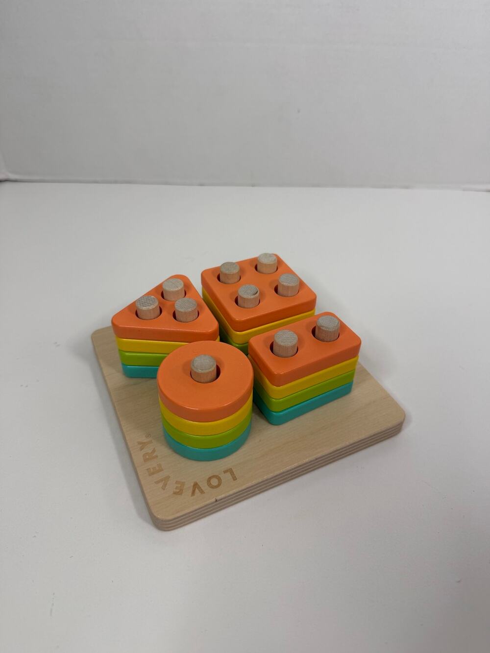 Lovevery Sort & Stack Peg Puzzle from The Enthusiast Play Kit
